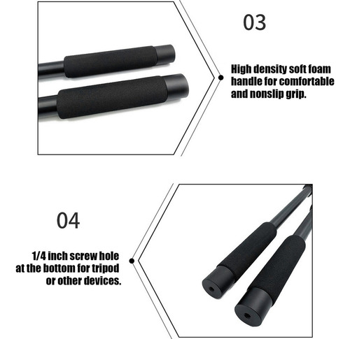 Mic Boom Pole Arm Portátil Mango De Espuma Suave Operación F