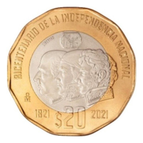 Moneda 20 Pesos Conmemorativa Bicentenario De Independencia