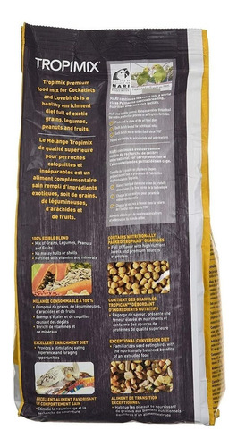 Fórmula Hagen Tropimix Para Cotorras Y Lovebirds, 2 Libras.