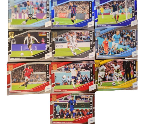 Set Cards Field Vision Panini 22 24 Messi, Mbappe, Haaland