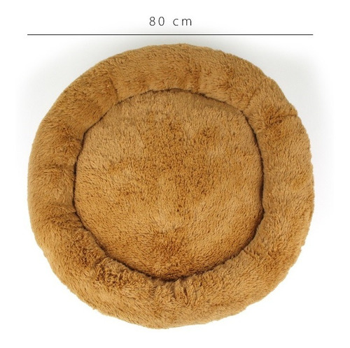 Imagen 3 de 4 de Cama Grande Tipo Dona Anti Estrés Para Perro Beige