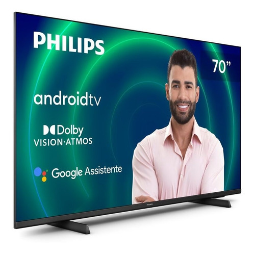 Imagem 2 de 4 de Smart Tv Philips 70 Uhd Led 4k 70pug7406/78