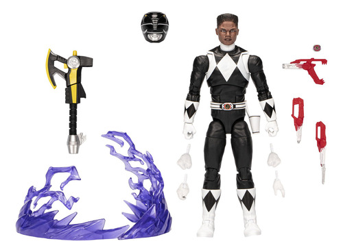 Figura De Acción Remastered Del Power Ranger Negro Mighty Mo