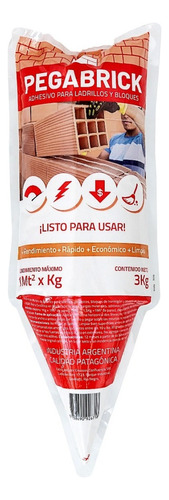 Masa Adhesivo Para Ladrillos Huecos Y Bloques 3kg Pegabrick