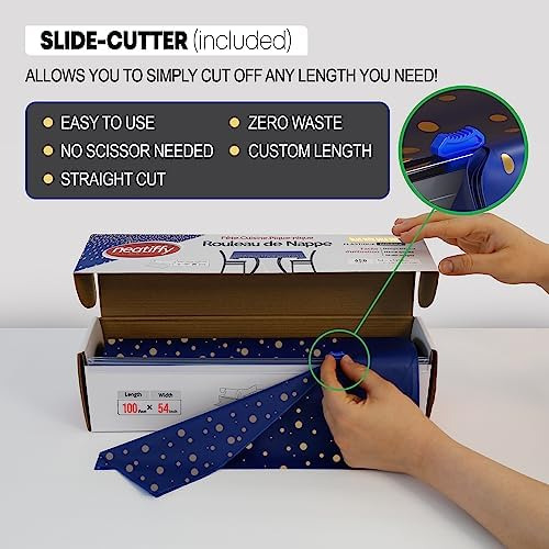 Rollo De Mantel De Plástico Desechable Neatiffy Con Cortador