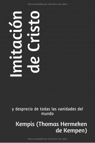 Libro: Imitación De Cristo: Y Desprecio De Todas Las Vanidad