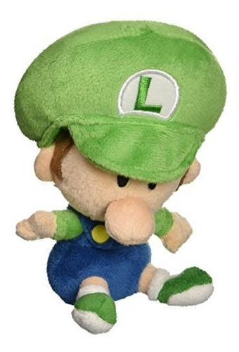 5.5 Official Sanei Baby Luigi Soft Plush Felpa Super Mario