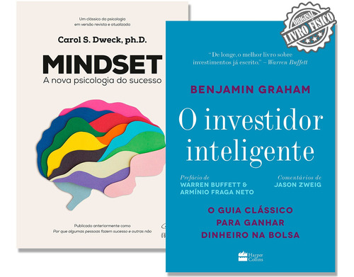 Kit Mindset + O Investidor Inteligente - Frete Grátis