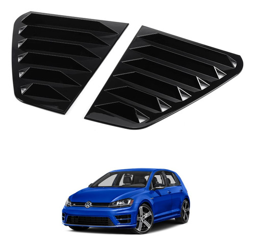 Aletas Louvers Golf Mk7 Mk7.5 Negro Gloss