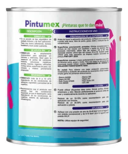 Pintumex Esmaflex, Esmalte Base Aceite, Primario, 4 Litros