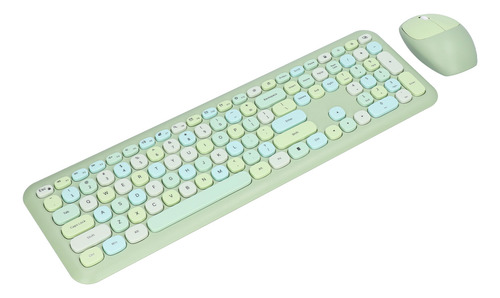 Combo De Teclado Y Ratón Para Pc, 2,4 G, Retro, Multicolor,