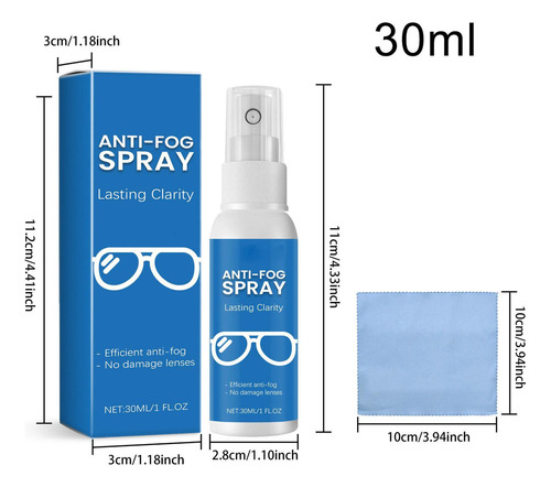 Nuevo Spray Antivaho Para Lentes Spray Limpiador De Gafas