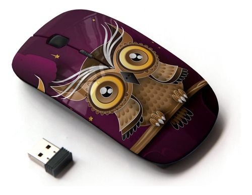 Koolmouse [ratón Inalámbrico Óptico 24g [búho Púrpura