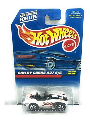 Hot Wheels Shelby Cobra 427 S / C, Color Blanco Con Llamas