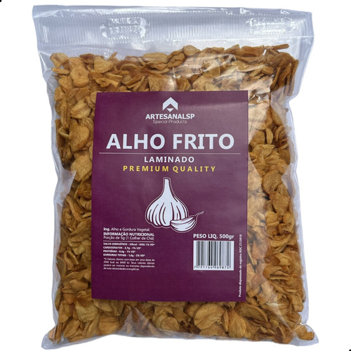 Alho Frito Fatiado Artesanal 500gr