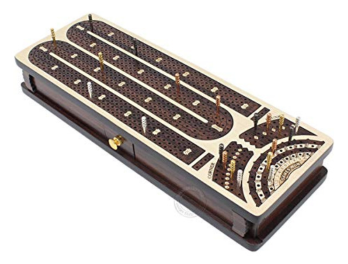 House Of Cribbage - Continuous Cribbage Board / Box Inlaid I