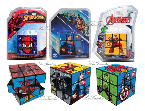 Cubo Rubik Spiderman Superman Batman Dc Marvel Ideal Regalo