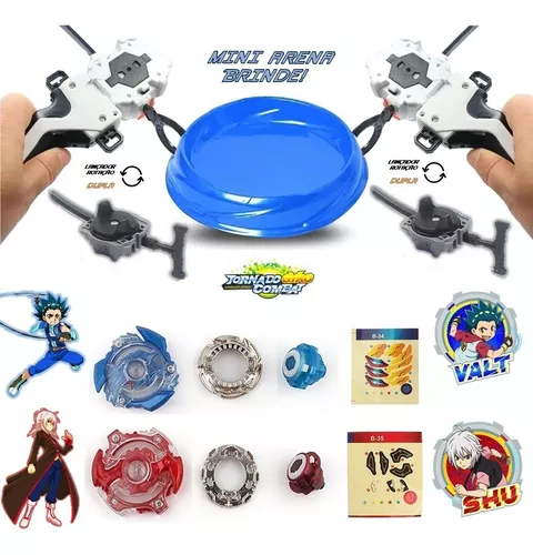 Kit 2 Beyblade Burst Valtryek Valkyrie Vs Spryzen Valt Vs Shu em