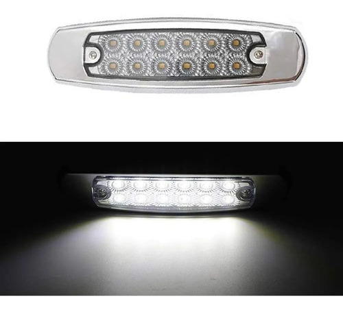 Foco Luz Lateral Led Bi-volts Trocha Borde Metálico 10 Und