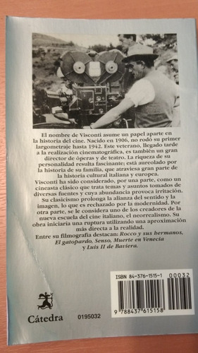 Luchino Visconti. Libro Directores Cine. Editorial Cátedra (Usado)