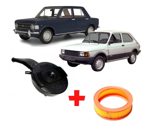 Kit Carcaza Porta + Filtro De Aire Fiat 128 / 147 Una Boca