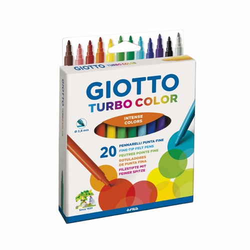 Marcador Giotto Turbo Color X20u Colores No Toxicos Lavables