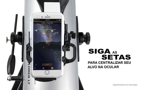 Telescópio Celestron Com Autoguide Smartphone Explorer Lt114