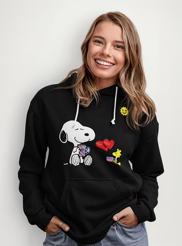 Poleron Dama Snoopy Charlie Brown Verano Algodon Estampado