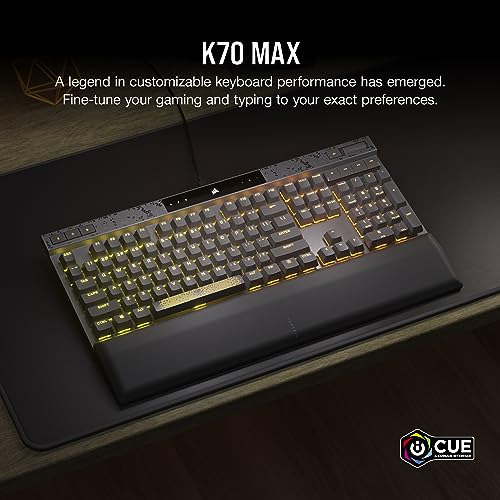 Teclado Gaming Corsair K70 Max Rgb Mecánico Cableado Negro
