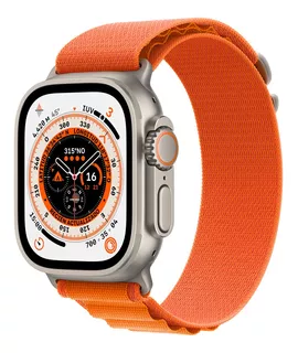 Apple Watch Ultra GPS + Celular - Caja de titanio 49 mm - Correa Loop Alpine Naranja - M