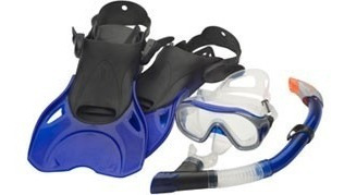 Aletas Med 25 -28 Nacional Visor Snorkel Tropic Traveler Kit