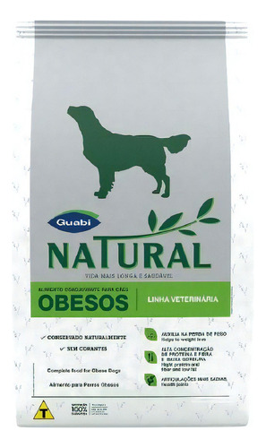 Alimento Natural Veterinária Obesos para cão adulto de raça média e grande sabor mix em sacola de 10.1kg