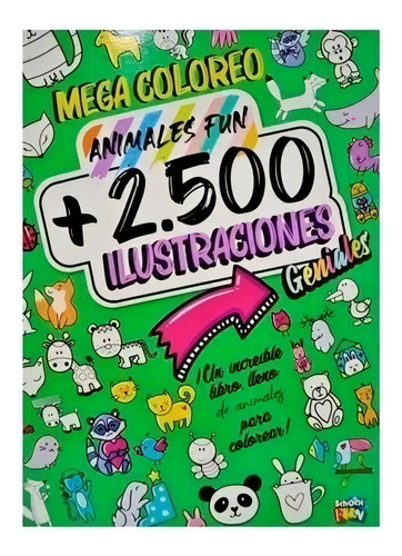 Libro Mega Coloreo Animales Fun 287 My Toys