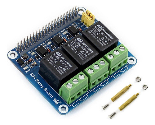 Shield Relevador De Potencia 10a 3 Canales Para Raspberry Pi