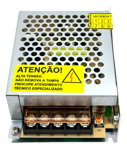 Fonte Chaveada 12v 5a Tipo Colméia, Ideal Para Cftv Tf