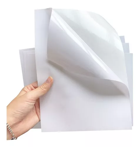 Papel Adhesivo Ecológico Blanco Mate Tamaño Carta 50 hojas / Envío Gratis