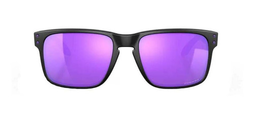Anteojos de sol Oakley Holbrook Standard con marco de o matter color matte black, lente violet de plutonite prizm, varilla matte black de o matter - OO9102