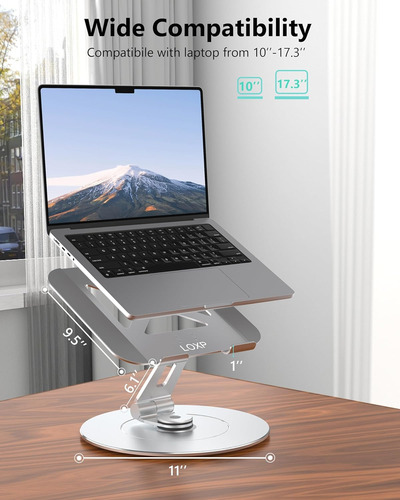 Soporte Ajustable Para Computadora Portátil Con Base Girator