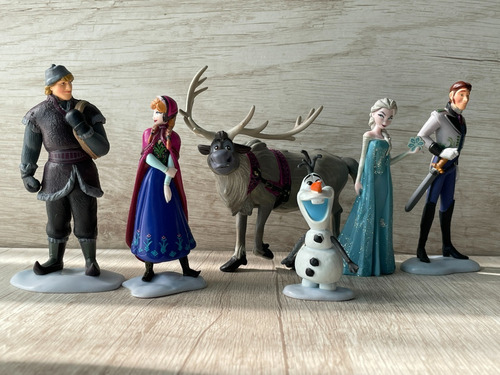 Figuras Coleccionables Frozen Elsa Anna Olaf Kristof Hans (Usado)