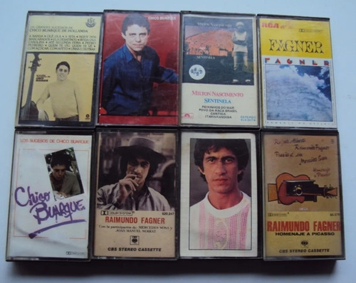 #c Lote 8 Cassettes - Musicos Brasileros Buarque Fagner Etc