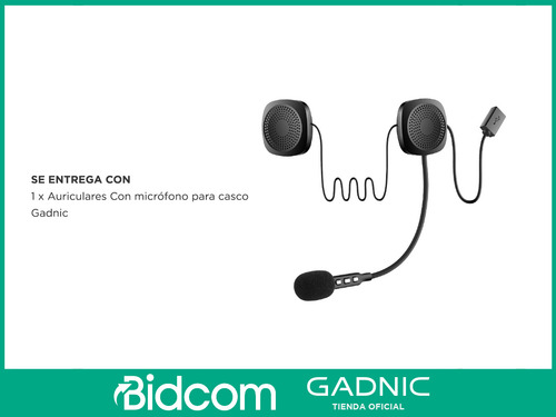 Auriculares Bluetooth 4.2 Gadnic Para Casco Con Micrófono