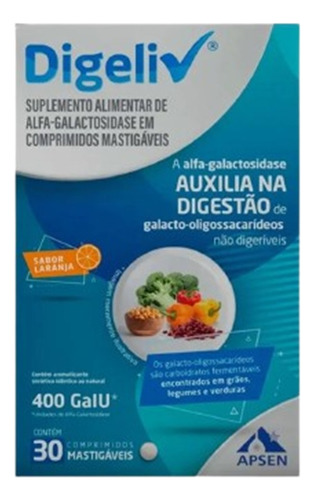 Digeliv 400 Gaui 30 Comprimidos Mastigáveis