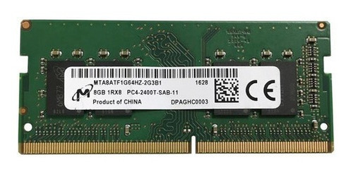 Imagem 1 de 2 de Memória Notebook 8gb Ddr4 2400 Mhz Micron Mta8atf1g64hz-2g3