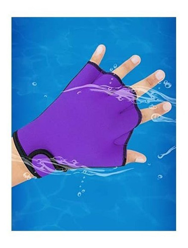 Guantes Fitst4 Aguamarina Palmeada Paddle De Natación Guante