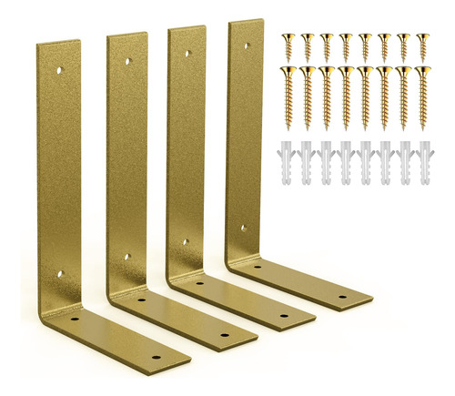 Soporte Estante Dorado Resistente 6 X 4  Hierro Rustico Para