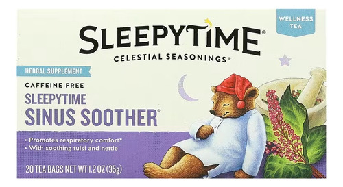 Té Celestial Sleepytime Sinus Soother Sin Cafeína 20 Bags