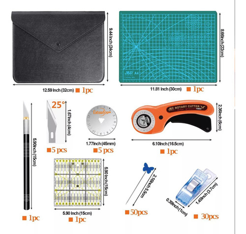 Kit Cortador Circular Tela Ropa Costura
