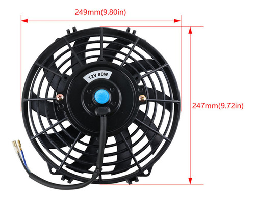 Ventiladores De Motor Ventilador De 9 Pulgadas 12v80w