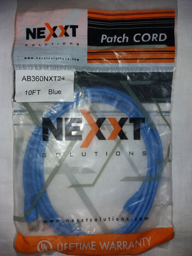 Cable Ethernet Cat 5e Patch Cord Nexxt Solutions Internet 3m