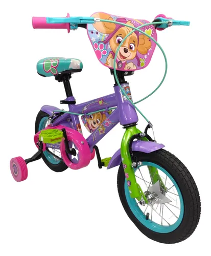 Bicicleta Para Niñas R12 Llantas Aire Paw Patrol